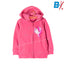 51015 Unicorn Girl Print Tea Pink Zipper Hoodie 3286