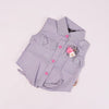 CNP Polka Dots Style Flower Top With Pink Check Shirt 2 Piece Set 10857