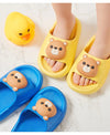 XZM Bear Face Blue Soft Slippers 9394