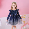 VKT Sequence Star Two Tone Navy Blue Bow Frock 8720