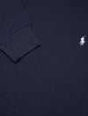 RL Small Pony Logo Sleeves Print Navy Blue Fleece Sweatshirt 10613