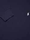 RL Small Pony Logo Sleeves Print Navy Blue Fleece Sweatshirt 10613