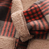 F.Happiness Square Pocket Red & Beige Warm Woolen Coat 10533