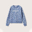 MNG White Flowers Blue Sweatshirt 9893