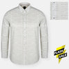 H Stitching Pattern Stone White Casual Shirt 8103