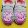 PP Peppa Aplic Pink Grey Stripes Warm Shoes 10631