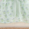 CN All Over Flower Print Bow Style Apple Green Frock 11076