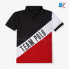B.X Stripes Style Black Tea Polo 9522