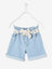 VRB Floral Belt Light Blue Denim Girls Shorts 9500