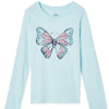 GRG Butterfly Print Light Blue Full Sleeves T Shirt 10369