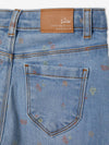 VRB Front Button Faded Floral Blue Denim 9612