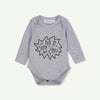 Bab Cool Smile Sleeves Grey Romper