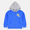 B.X R.L Embroidered Royal Blue Zipper Hoodie 3435