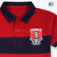 B.X New York Badge Maroon & Navy Blue Polo 9521