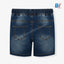 B.X Contrast Cord Mid Blue Denim Shorts 9238