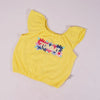 CNP Embossed Tommy Flower Yellow 2 Piece Shorts Set 10855