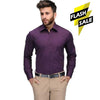 AL Slim Plain Purple Casual Shirt 8857
