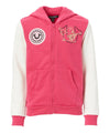 TR Front Badge Pink With White Zipper Hoodie Tracksuit 10267
