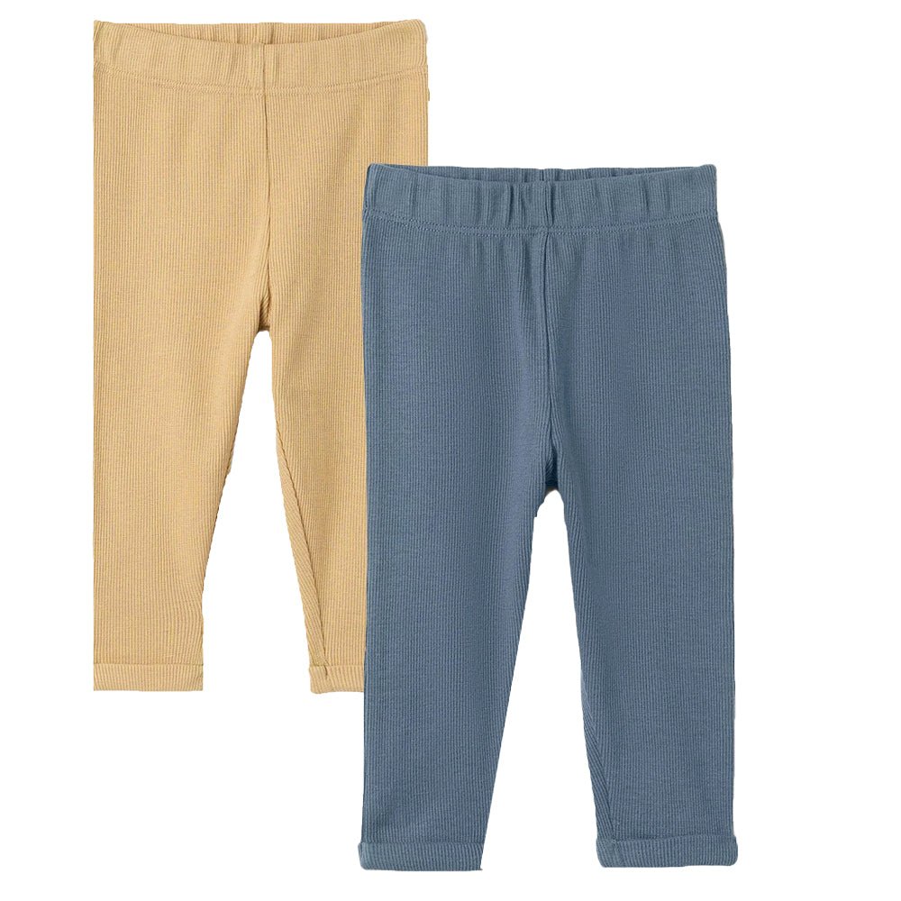 ZM Warm Ribb Thermal Cadet Blue with Skin Brown 2 Piece Trouser Set 13391