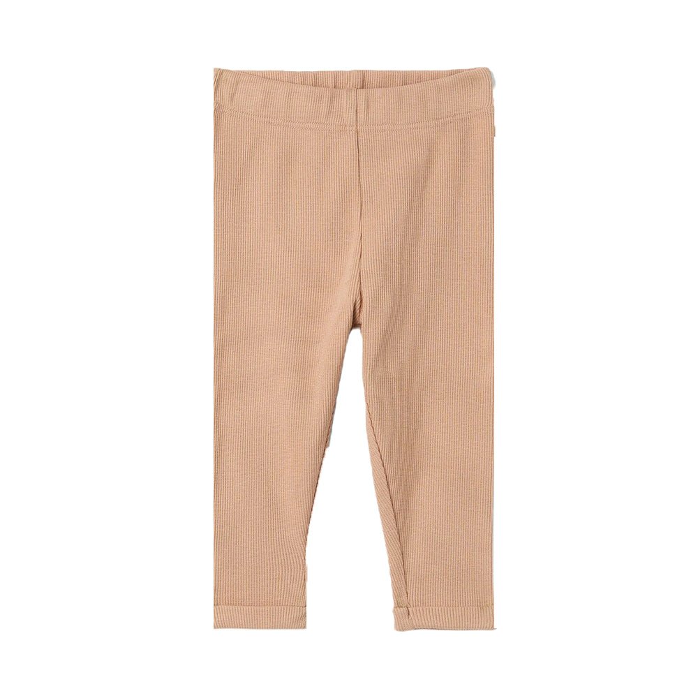 ZM Warm Ribb Thermal Brass  with Egg White 2 piece Trouser Set 13389