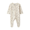 RK All Over Elephant Print Cream Full Sleeves Romper 13362