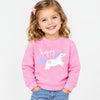 B.X Happy Glitter Unicorn Pink SweatShirt 7678
