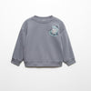 MNG Have a Good Day with snake Grey Fleece Sweatshirt 14255