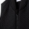 5.10.15 Mock Neck Quilted Front Pocket Black Sleeveless Zipper 14605