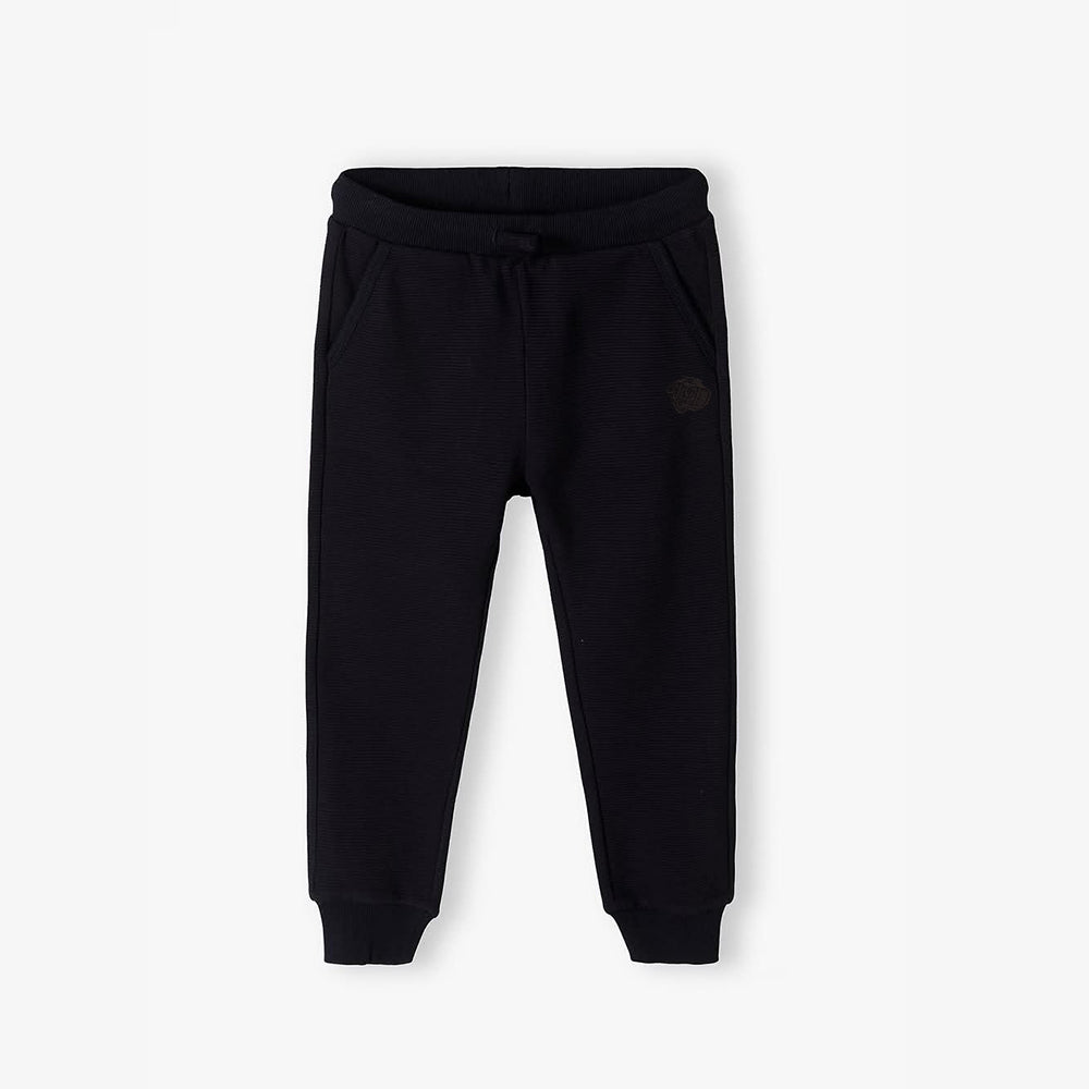 LE LTD Embroided Black Fleece Trouser 13807