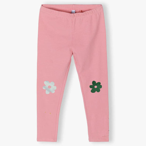 5.10.15 Green & White Knee Flower Print Pink Legging 14838