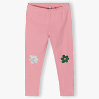 5.10.15 Green & White Knee Flower Print Pink Legging 14838