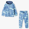 5.10.15 Digital Clouds Die Fleece Zipper Hoodie & Trouser TrackSuit 14719