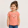TX Glitter Dots Fox Head Orange Top 9454