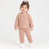 ZR Crew Neck Pastal Tea Pink Thermal 2 Piece Set 10412