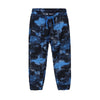 5.10.15 Petro Print Blue & Black Terry Trouser 12776