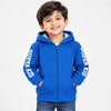 B.X Super Kid Print On Arms Blue Zipper Hoodie 8230
