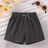 NXT Plain Dark Grey Girls Soft Shorts 11167