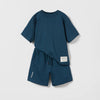 ZR Future Begins Teal Blue Terry Shirt with Shorts 2 Piece Set  12897