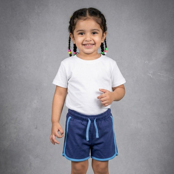 LE Light Blue Piping Purple Terry Shorts 14754