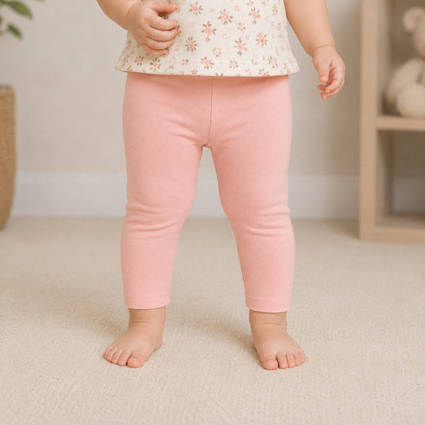 Bab Go Light Pink Plain Legging 4167