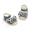 Magic Prewalker Big Dots Bow Denim Soft Bottom Sandals 11062