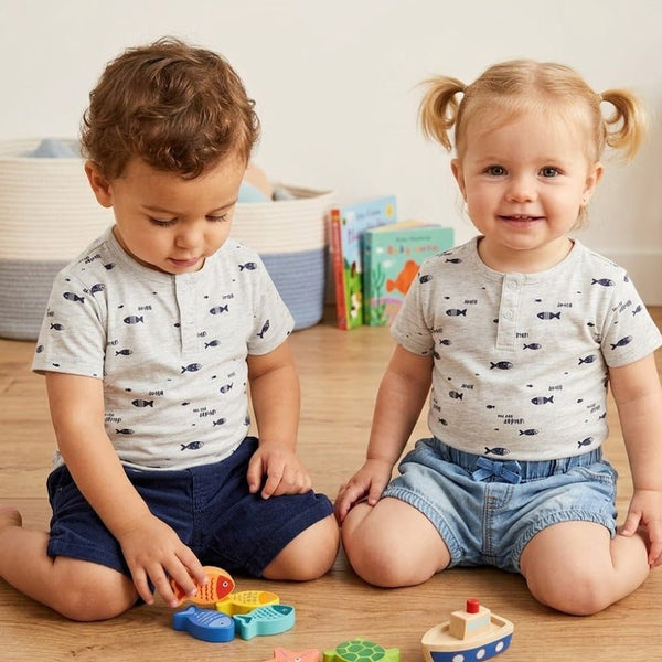 KB Under The Sea Fish Grey Tshirt 4264