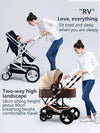 Stroller Multifunction Executive Blue Baby Pram 12108