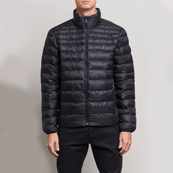RL Small Pony Full Sleeves Black Puffer Jacket 12616