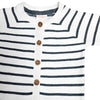 HM Grey Stripes Cream Knitted Romper 10917