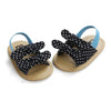 Magic Prewalker Polka Dots Bow Striped  Navy Blue Soft Bottom Sandal 11053