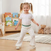 LE White & Green Stripes  Elastic Waist White Plazo 14668