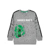 Mine Craft Spray Print Fleece Grey Sweatshirt 10554