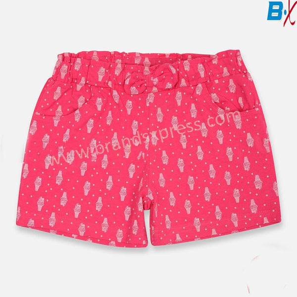 TPL Ice Cream Print Shocking Pink Girls Shorts 11156