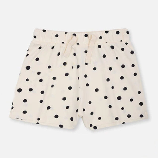 NXT Black Polka Dots Off White Girls Soft Shorts 11169